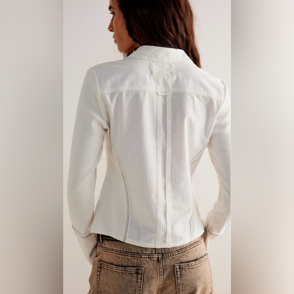 Free People tiny button up top Sz M - Picture 3 of 10